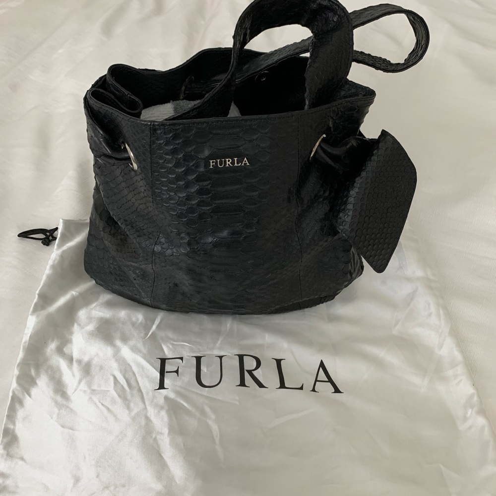 Furla Crocodile Bow Purse